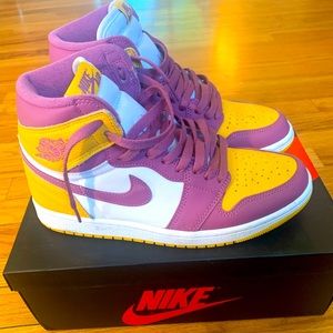 Jordan Athletic Shoes in Purple and Yellow